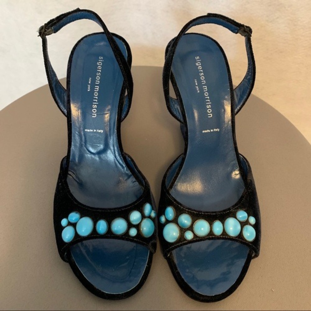 Sigerson Morrison Italian Vintage Sling Back Heels Size 7.5 B